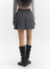 Solid Pleated Mini Skirt CJ425 sold by Lewkin