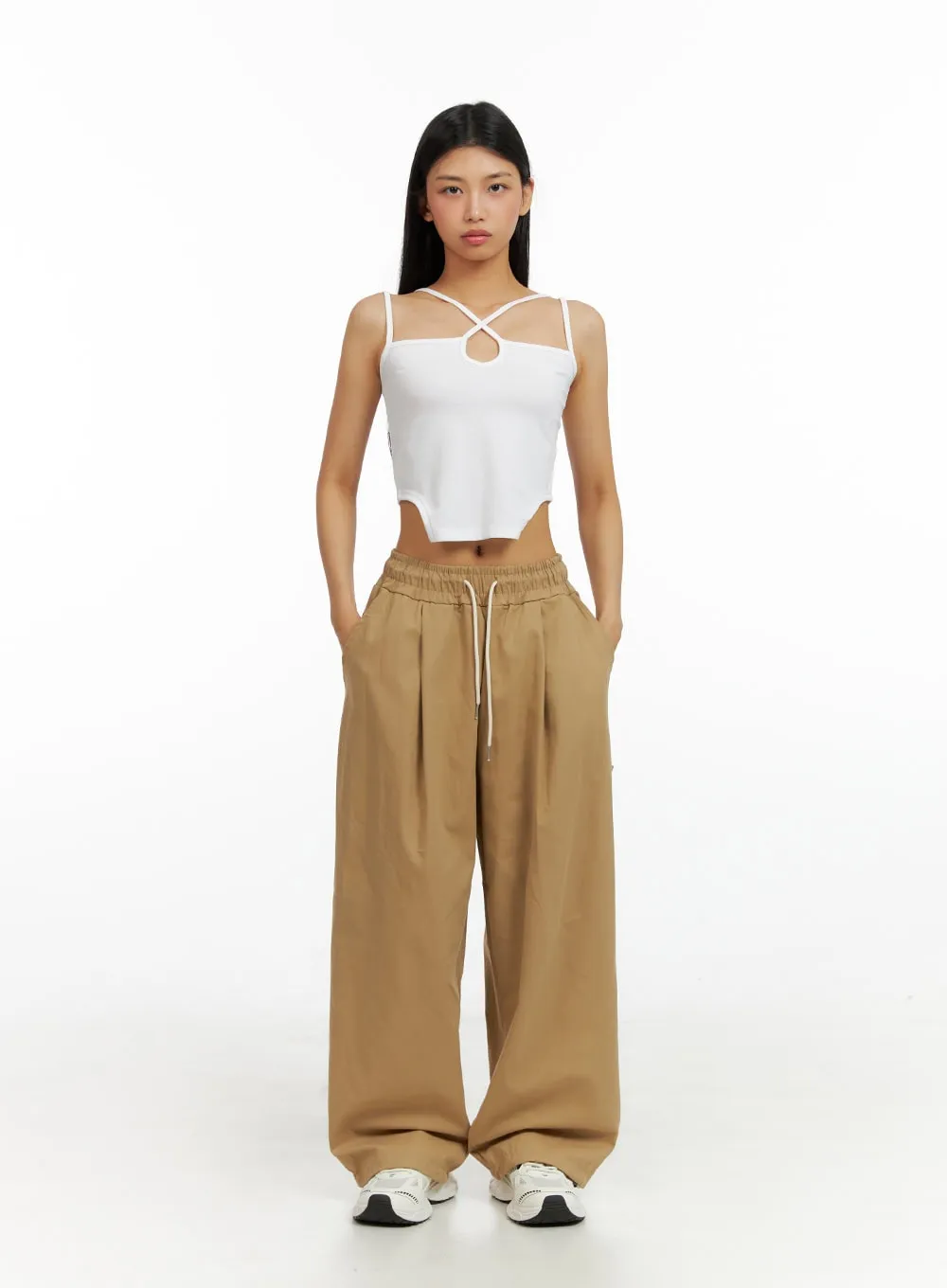 X-Strap Hole Halter Cami Top IL419 sold by Lewkin product image thumbnail 3