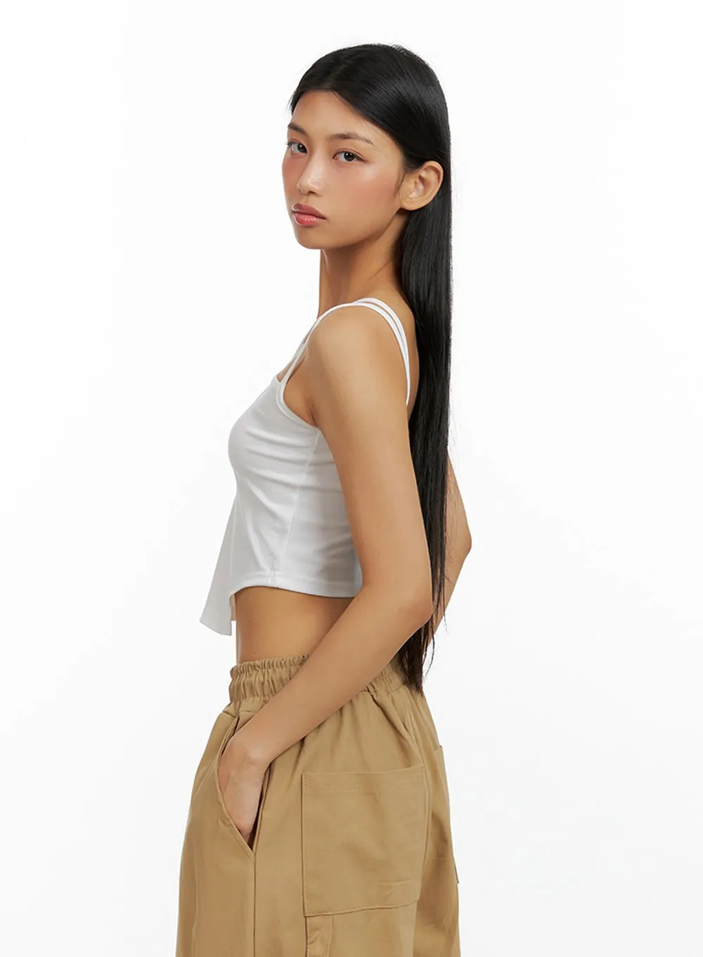 X-Strap Hole Halter Cami Top IL419 sold by Lewkin product image thumbnail 4