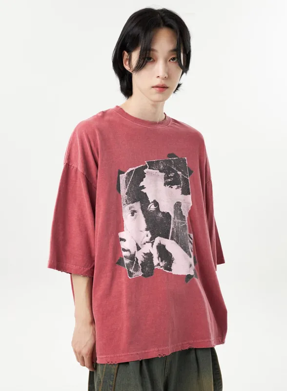 Oversized Ripped Tee Unisex CU314 sold by Lewkin