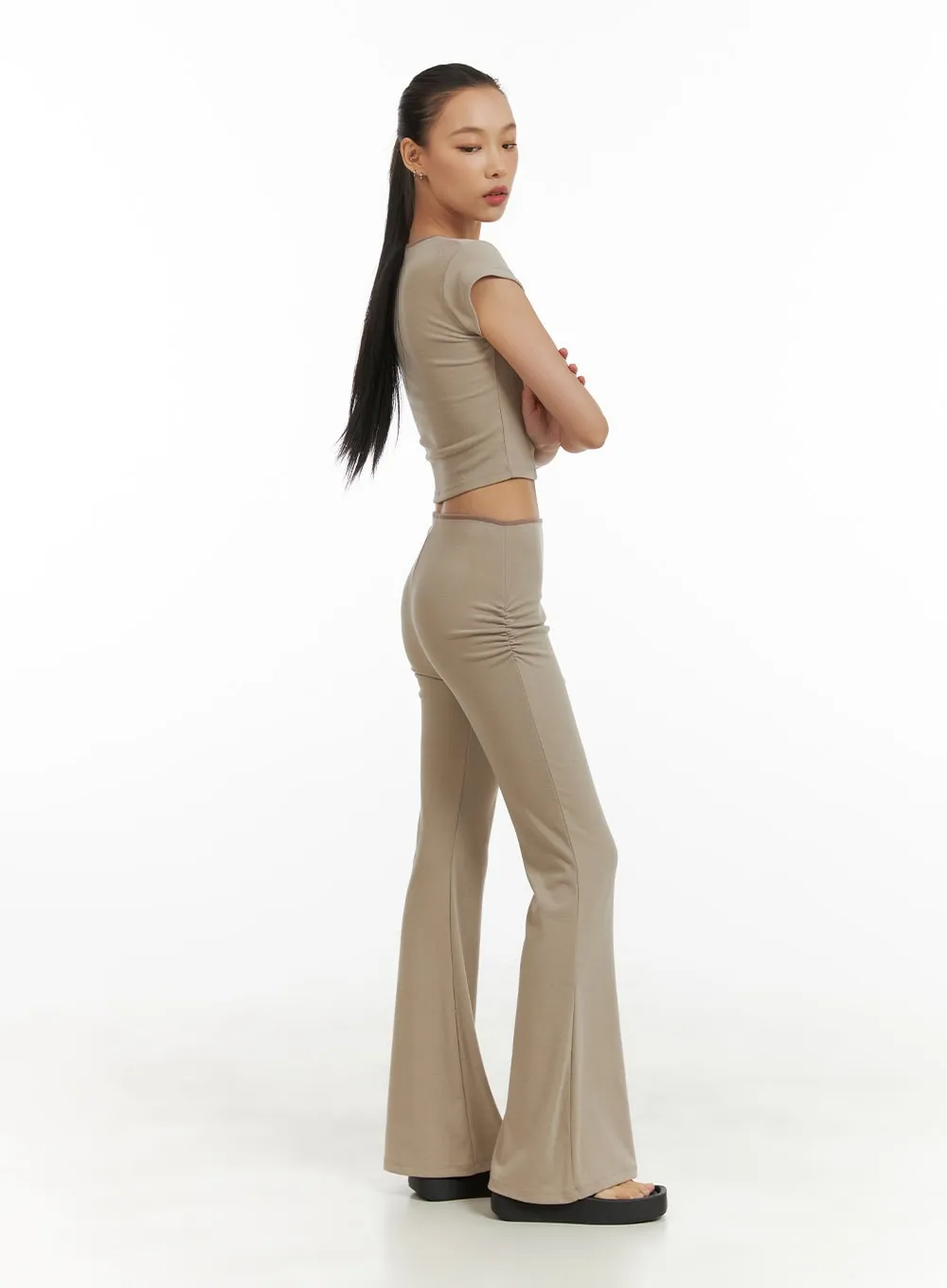 Ribbon Square Neck Crop Tee CU414 sold by Lewkin product image thumbnail 3