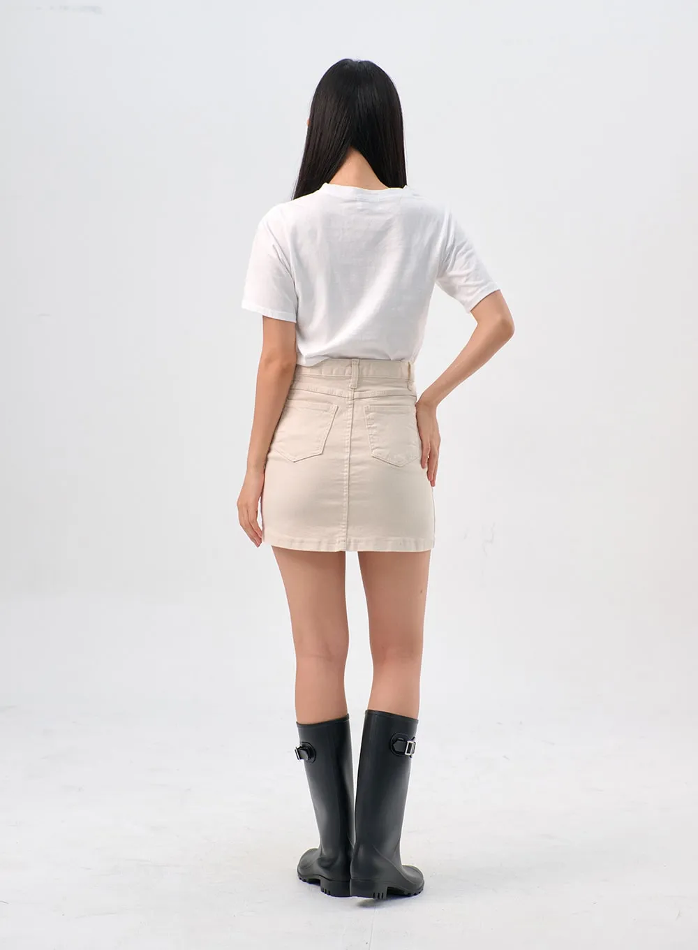High Waist Mini Skirt IL310 sold by Lewkin product image thumbnail 5