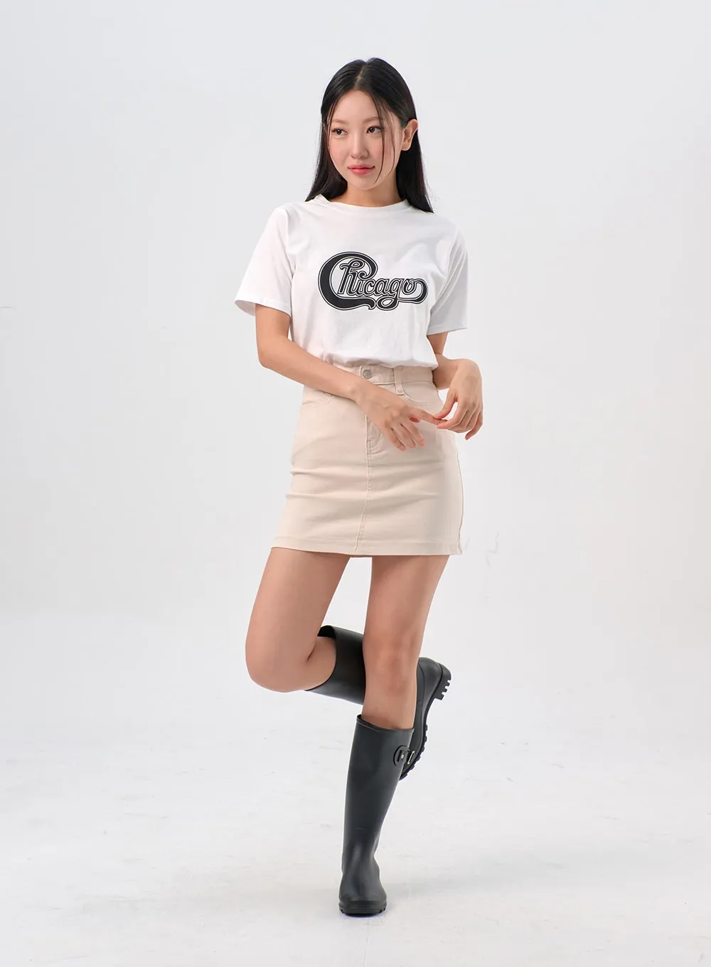 High Waist Mini Skirt IL310 sold by Lewkin product image thumbnail 3