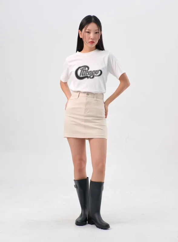 High Waist Mini Skirt IL310 sold by Lewkin