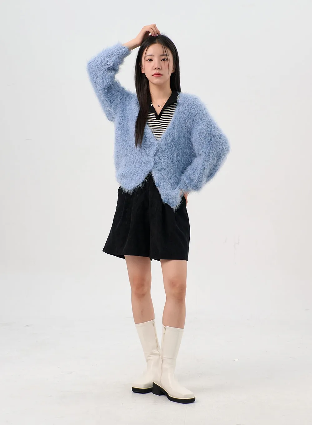 Faux Leather Side Zip Boots OS302 sold by Lewkin product image thumbnail 2