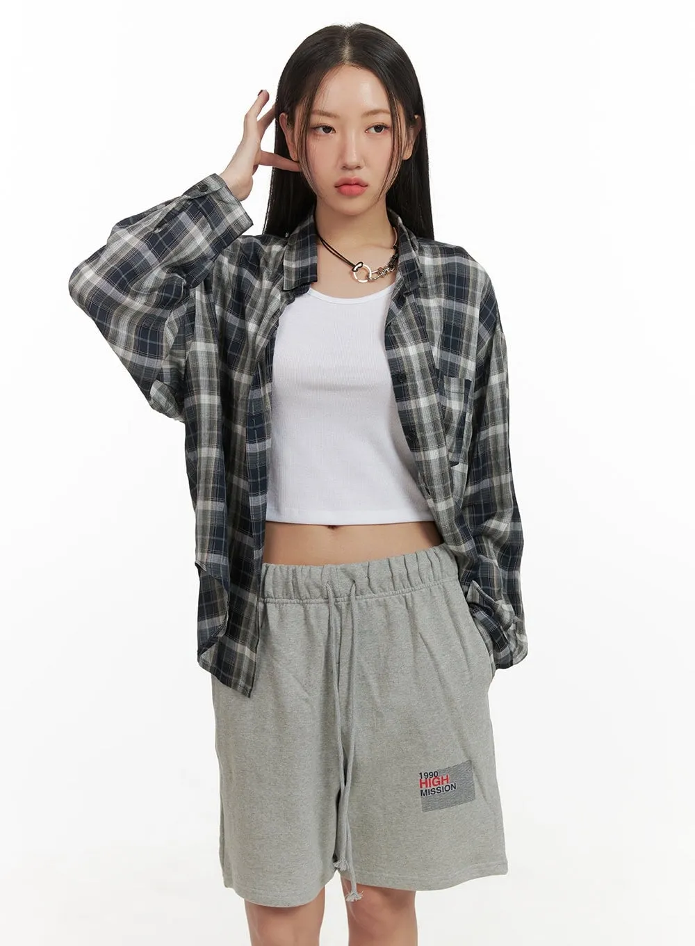 Summer Plaid Shirt CY423 sold by Lewkin
