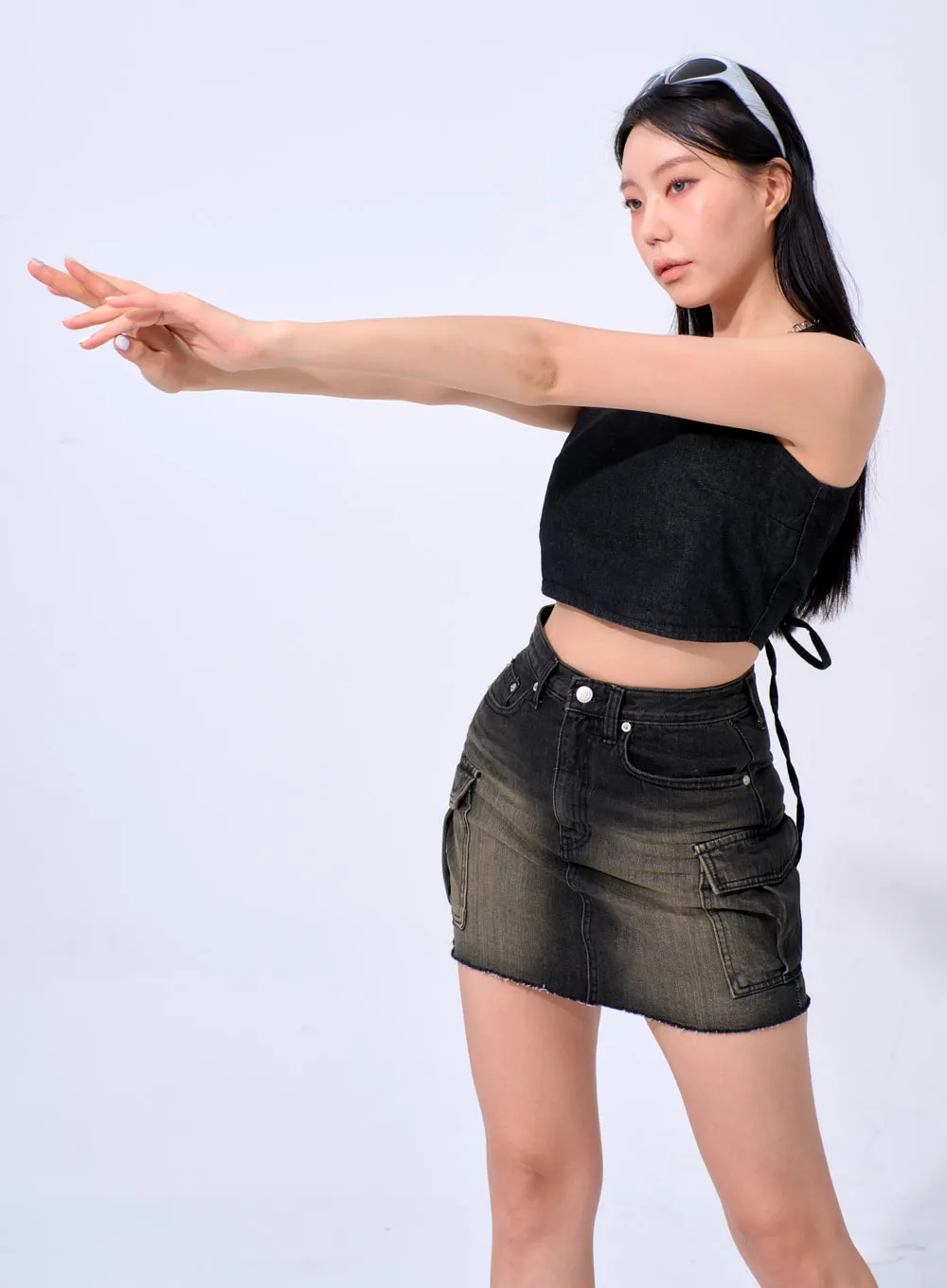 Back Tie Cropped Top IA324 sold by Lewkin product image thumbnail 4