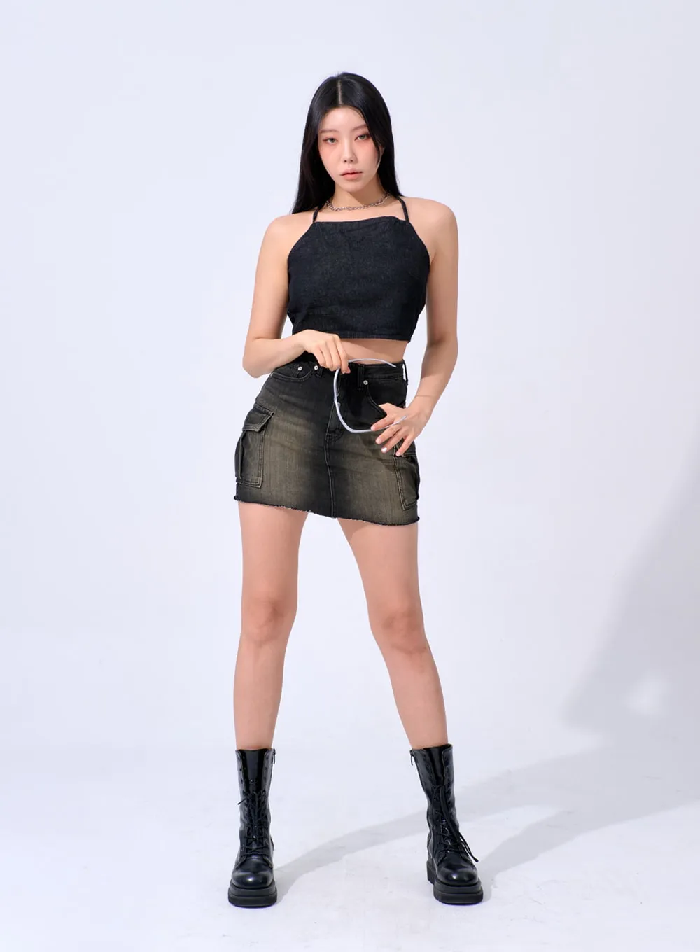 Back Tie Cropped Top IA324 sold by Lewkin product image thumbnail 3