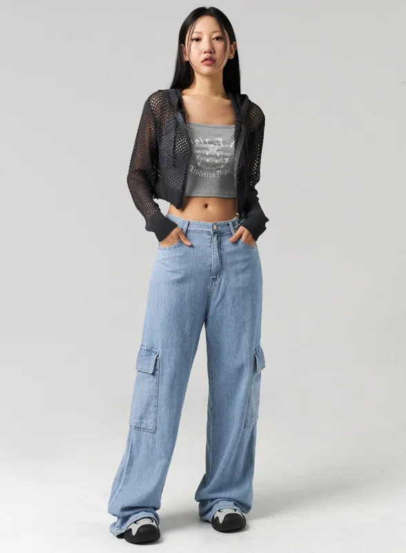Wide Cargo Jeans CL307 sold by Lewkin