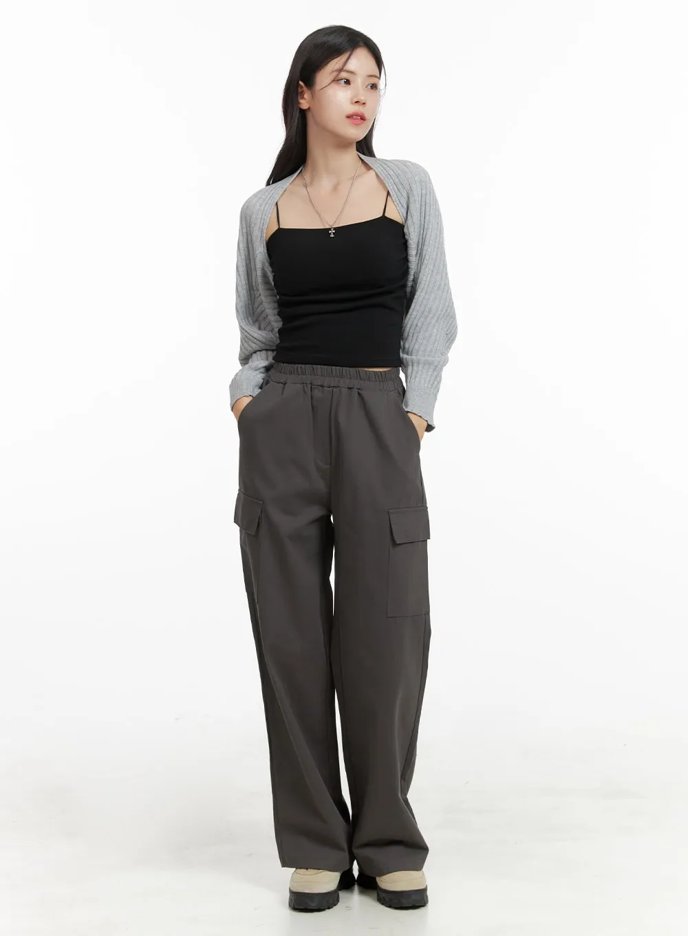 Straight Cargo Pants OA419 sold by Lewkin