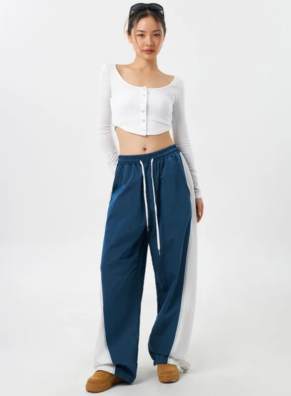 Two Color Track Pants Unisex CY308 sold by Lewkin