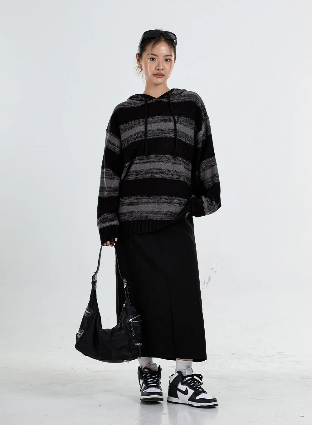 Simple High Waist H-Line Long Skirt CO06 sold by Lewkin product image thumbnail 4