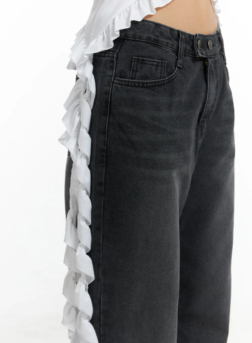 Frill Flare Crop Sleeveless Top CL417 sold by Lewkin product image thumbnail 3