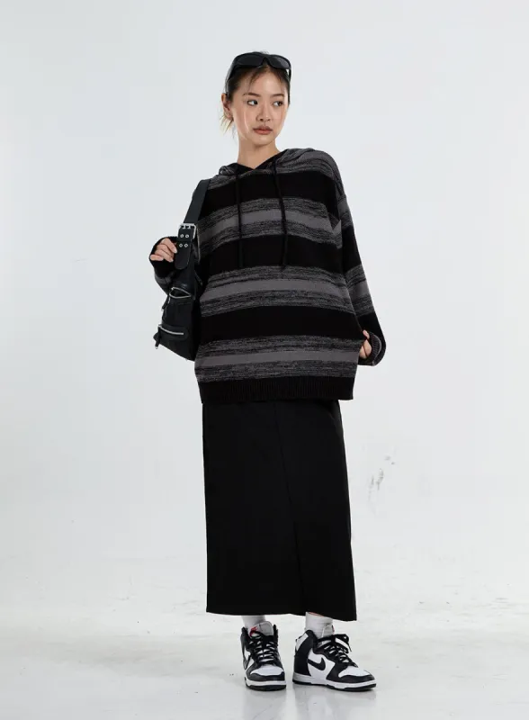 Simple High Waist H-Line Long Skirt CO06 sold by Lewkin