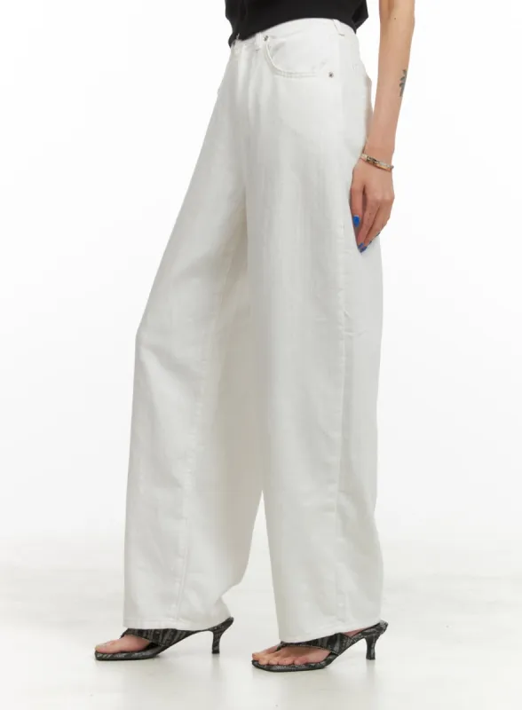 Summer Cotton Wide Leg Pants CY424 sold by Lewkin