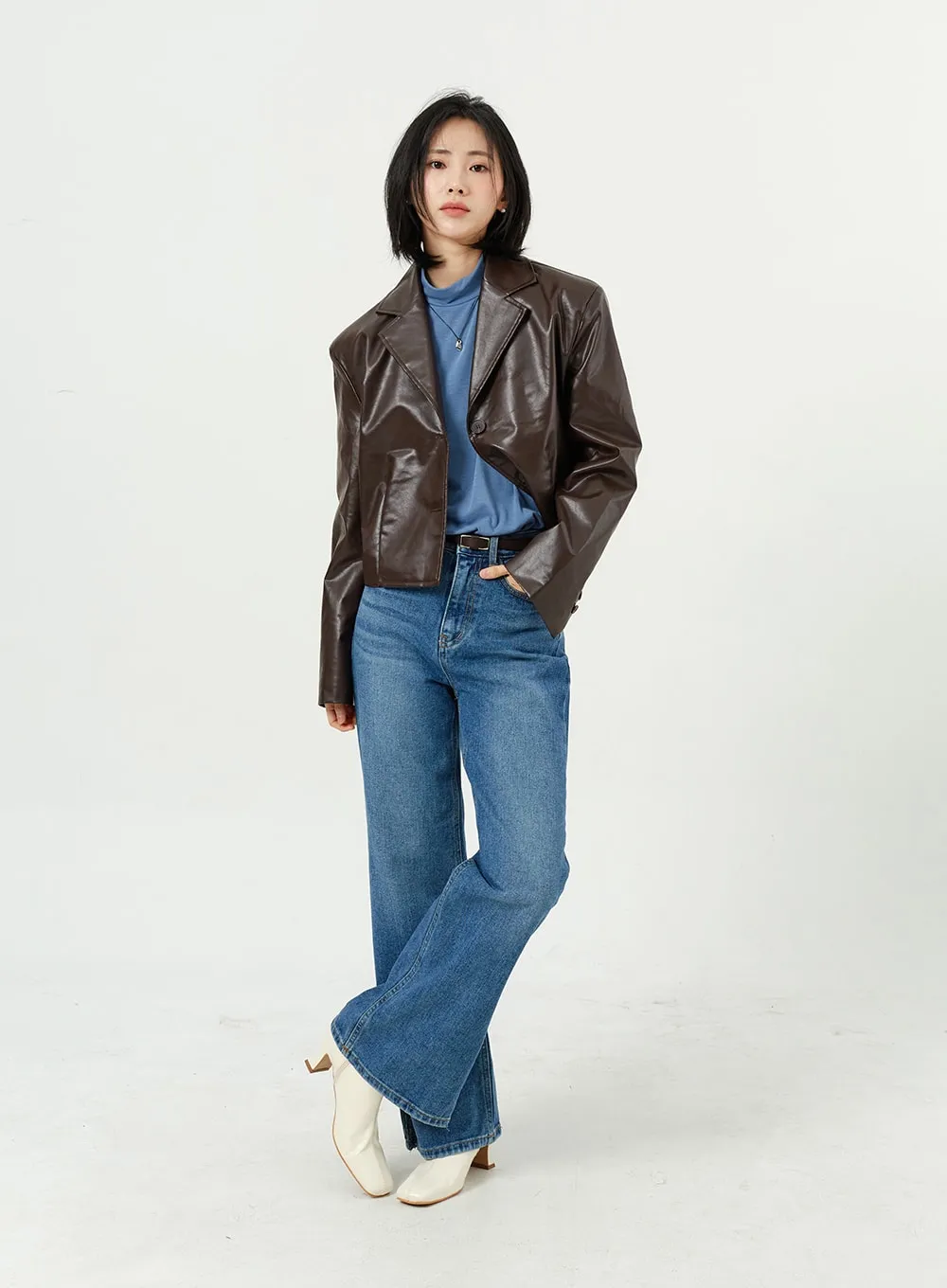 Side Slit Jeans OM308 sold by Lewkin product image thumbnail 2