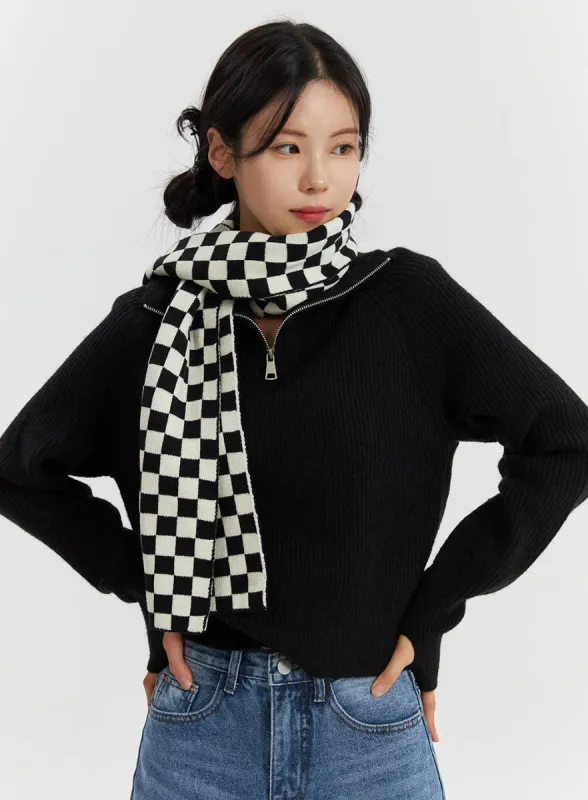 Checkered Scarf OD318 sold by Lewkin