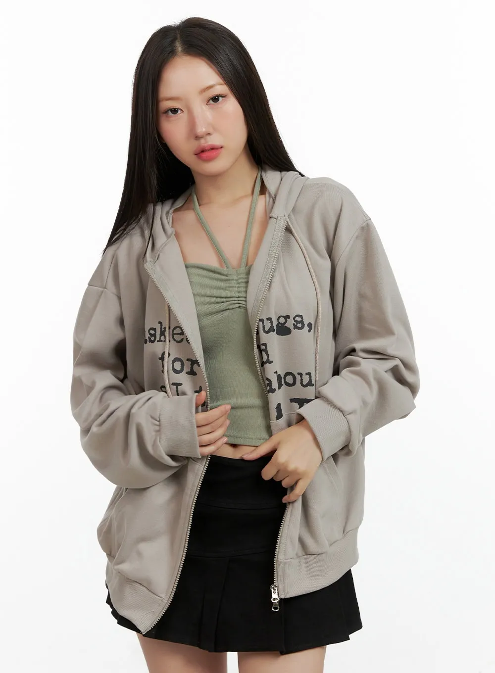 Acubi Hooded Zip-Up Jacket OL408 sold by Lewkin product image thumbnail 4