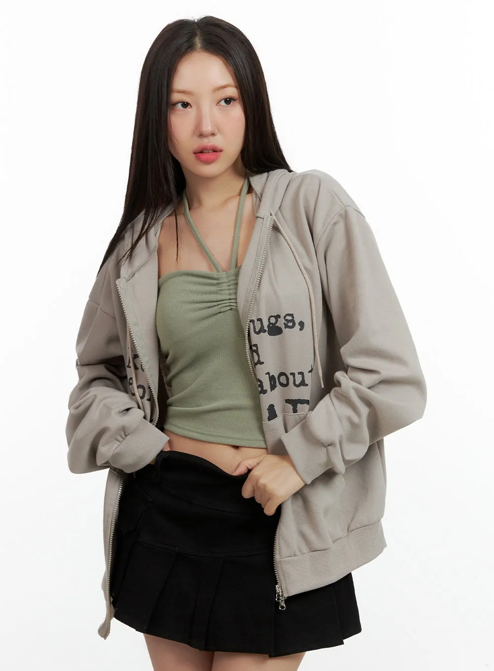 Acubi Hooded Zip-Up Jacket OL408 sold by Lewkin