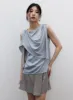Flare Neck Sleeveless Blouse IY331 sold by Lewkin