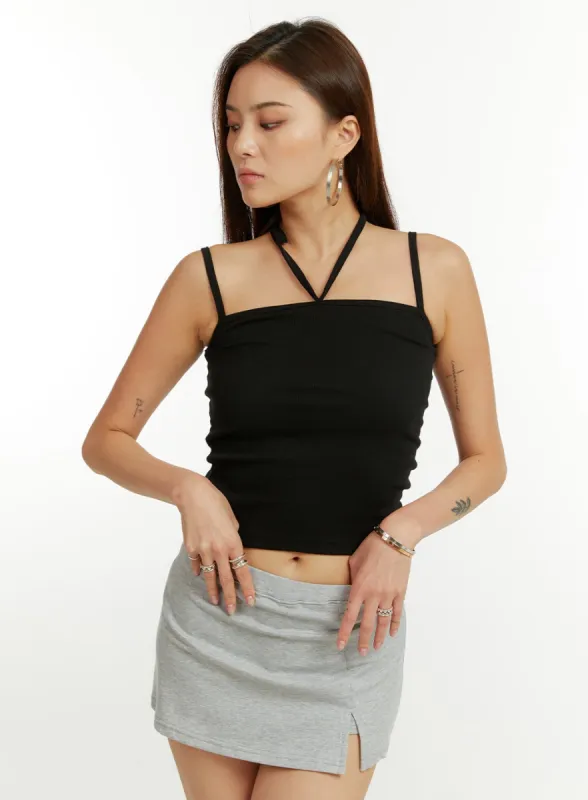 Knit Bustier Neck String Top CN09 | Parallel