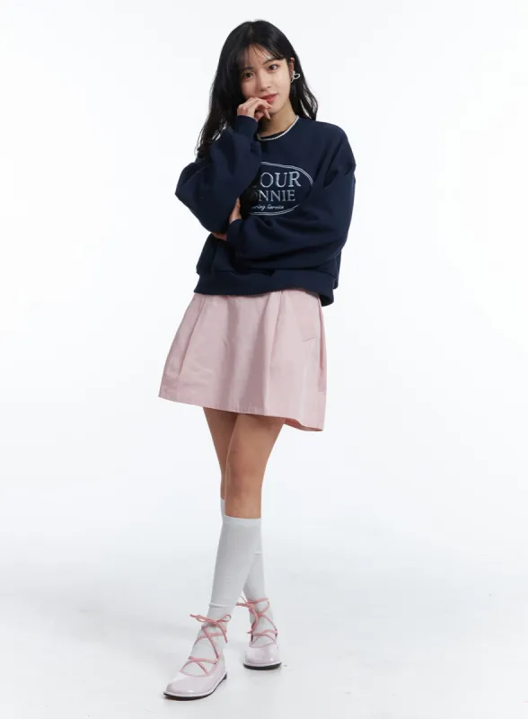 A-Line Mini Skirt OJ424 sold by Lewkin