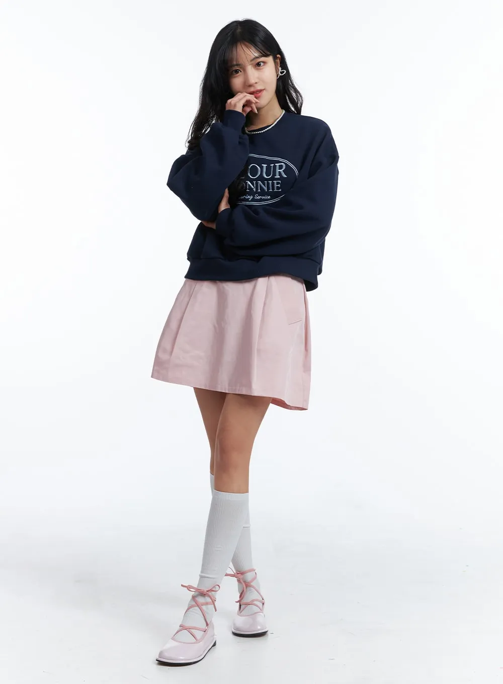 A-Line Mini Skirt OJ424 sold by Lewkin