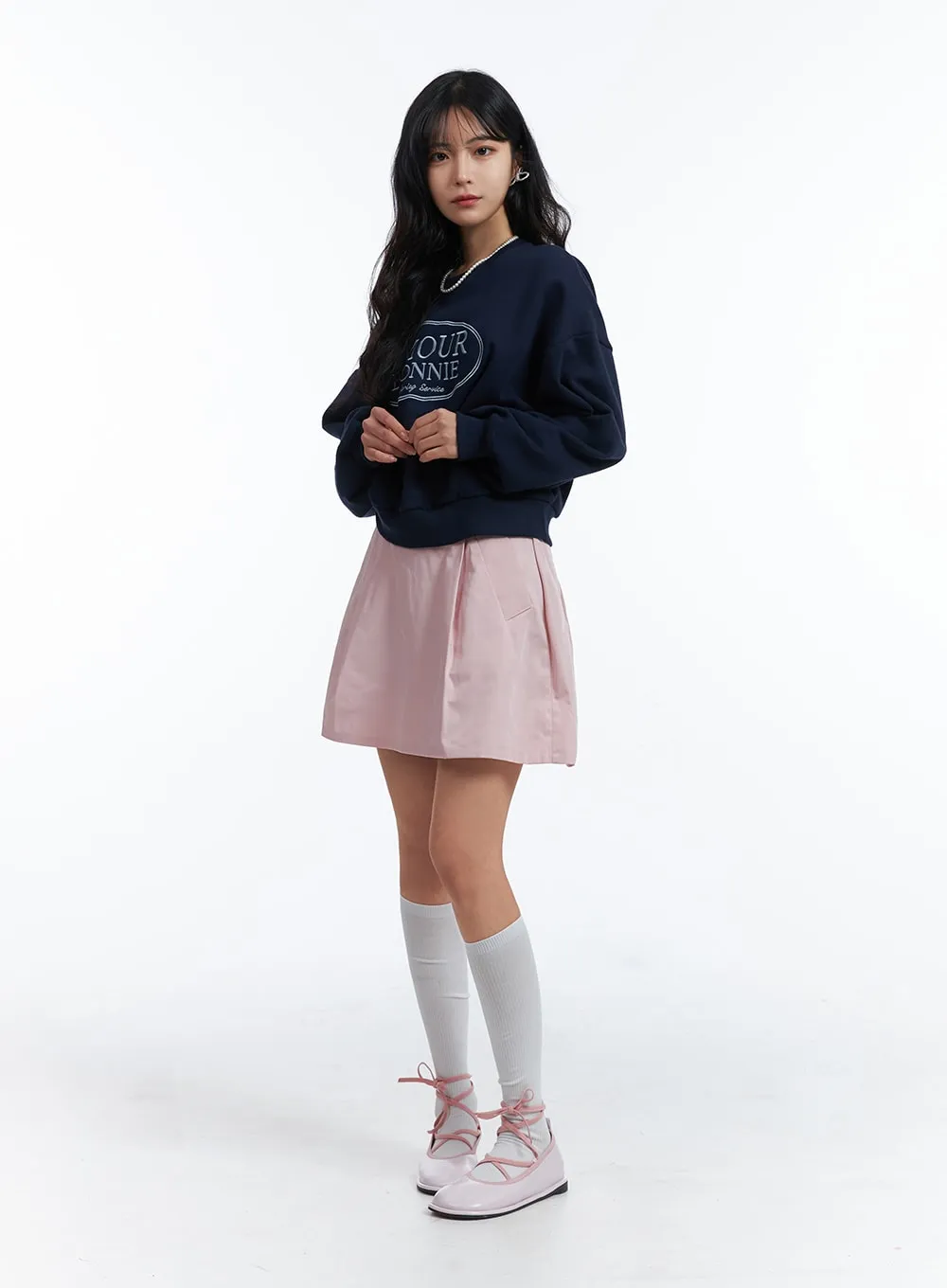 A-Line Mini Skirt OJ424 sold by Lewkin product image thumbnail 4