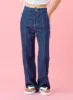 Stitch Line Wide Leg Denim Pants BG03 sold by Lewkin