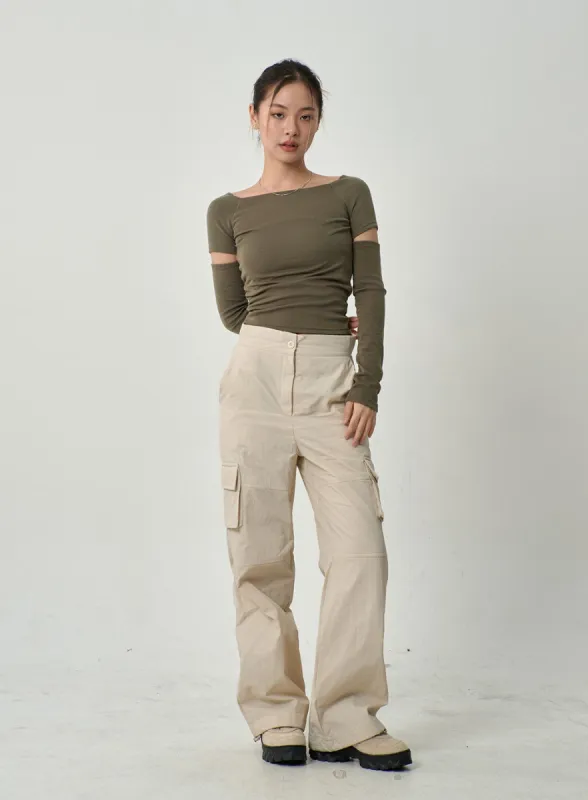Cargo Wide Leg Pants CD16 sold by Lewkin