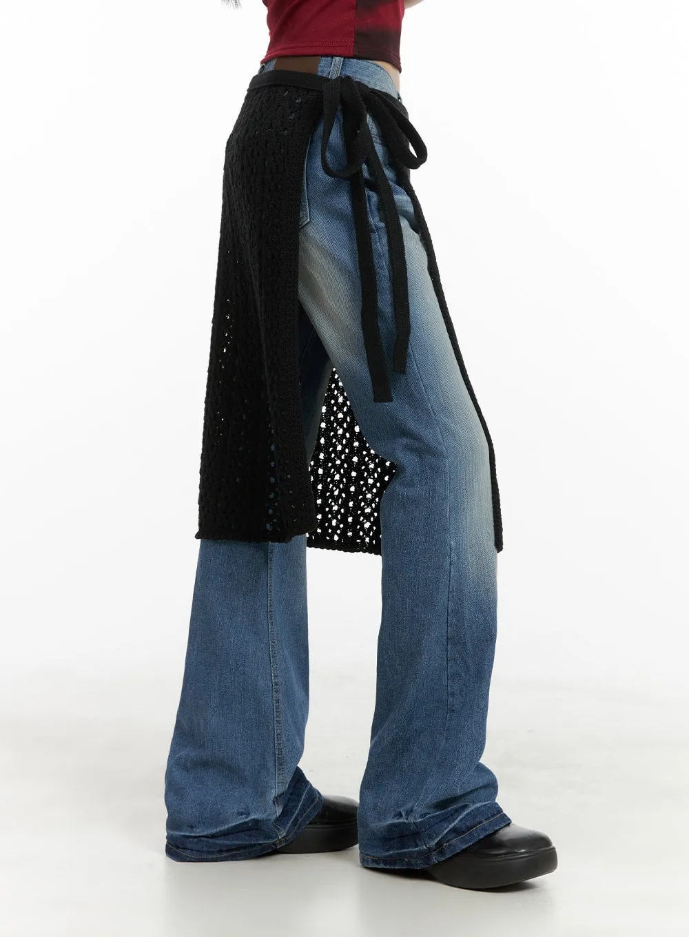 Crochet Wrap Midi Skirt CA412 sold by Lewkin product image thumbnail 3