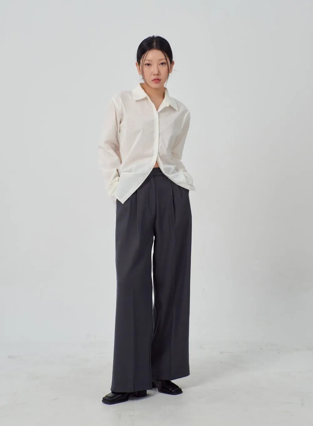 Oversized Shirt IM316 sold by Lewkin product image thumbnail 2