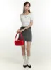 Faux Leather Shoulder Bag OU427 sold by Lewkin