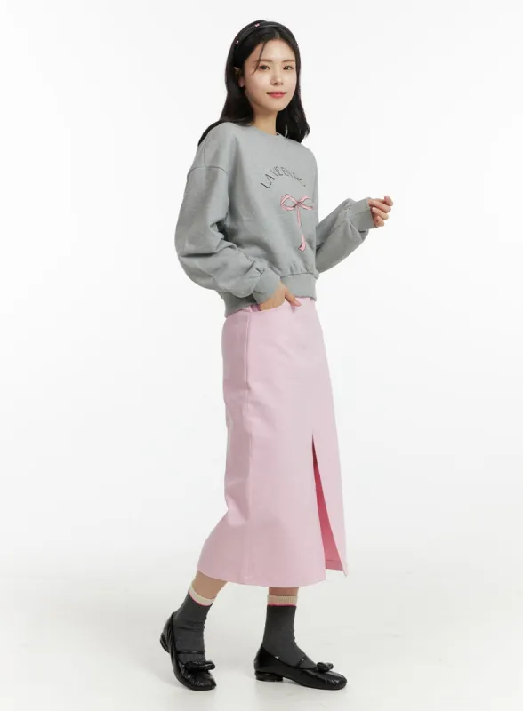 Slit Maxi Skirt OF414 sold by Lewkin