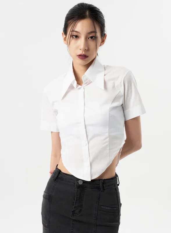 Round Hem Shirt CY310 sold by Lewkin