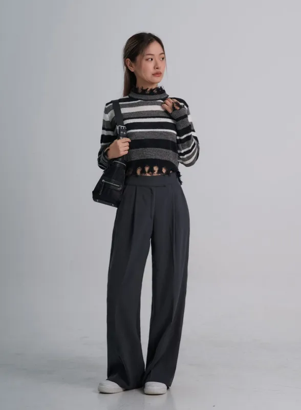 Wide Leg Tailored Pants CO19 sold by Lewkin