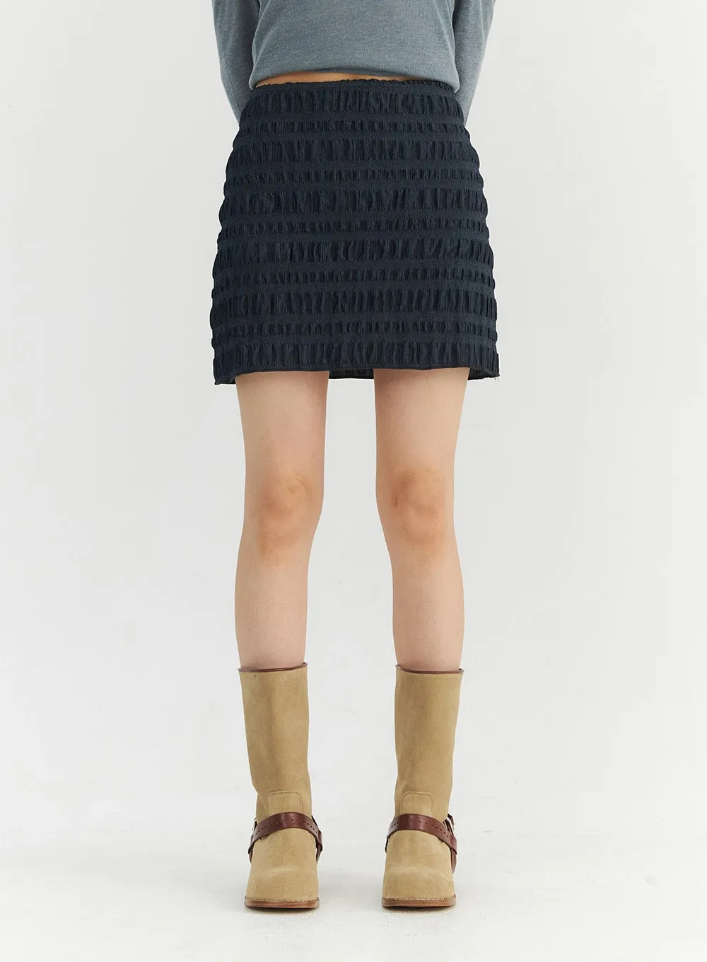 Wrinkle Mini Skirt CO330 sold by Lewkin product image thumbnail 4