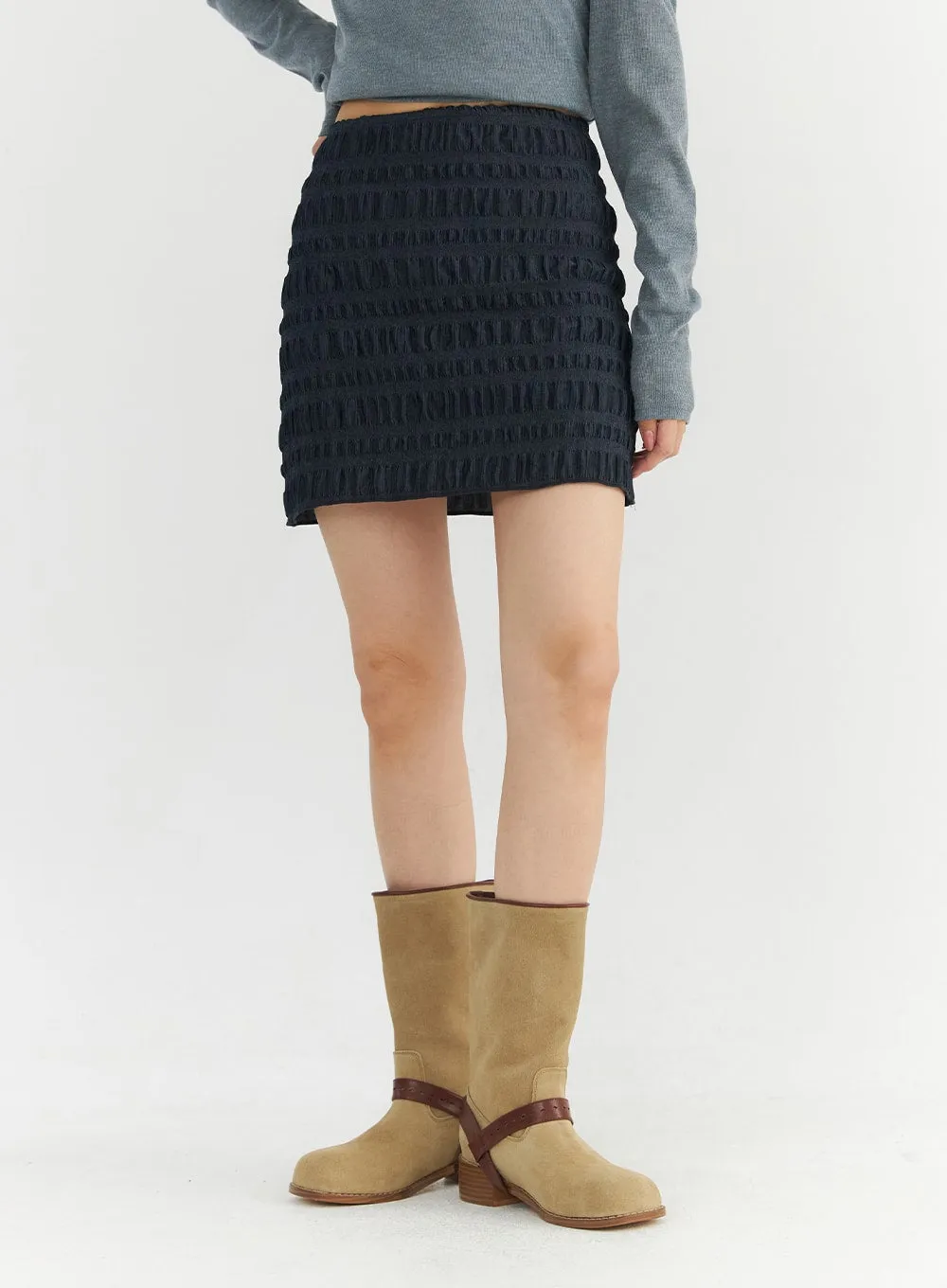 Wrinkle Mini Skirt CO330 sold by Lewkin product image thumbnail 5