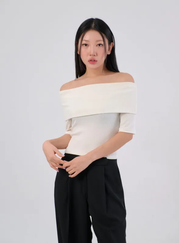Half Sleeve Knit Top IA304 sold by Lewkin