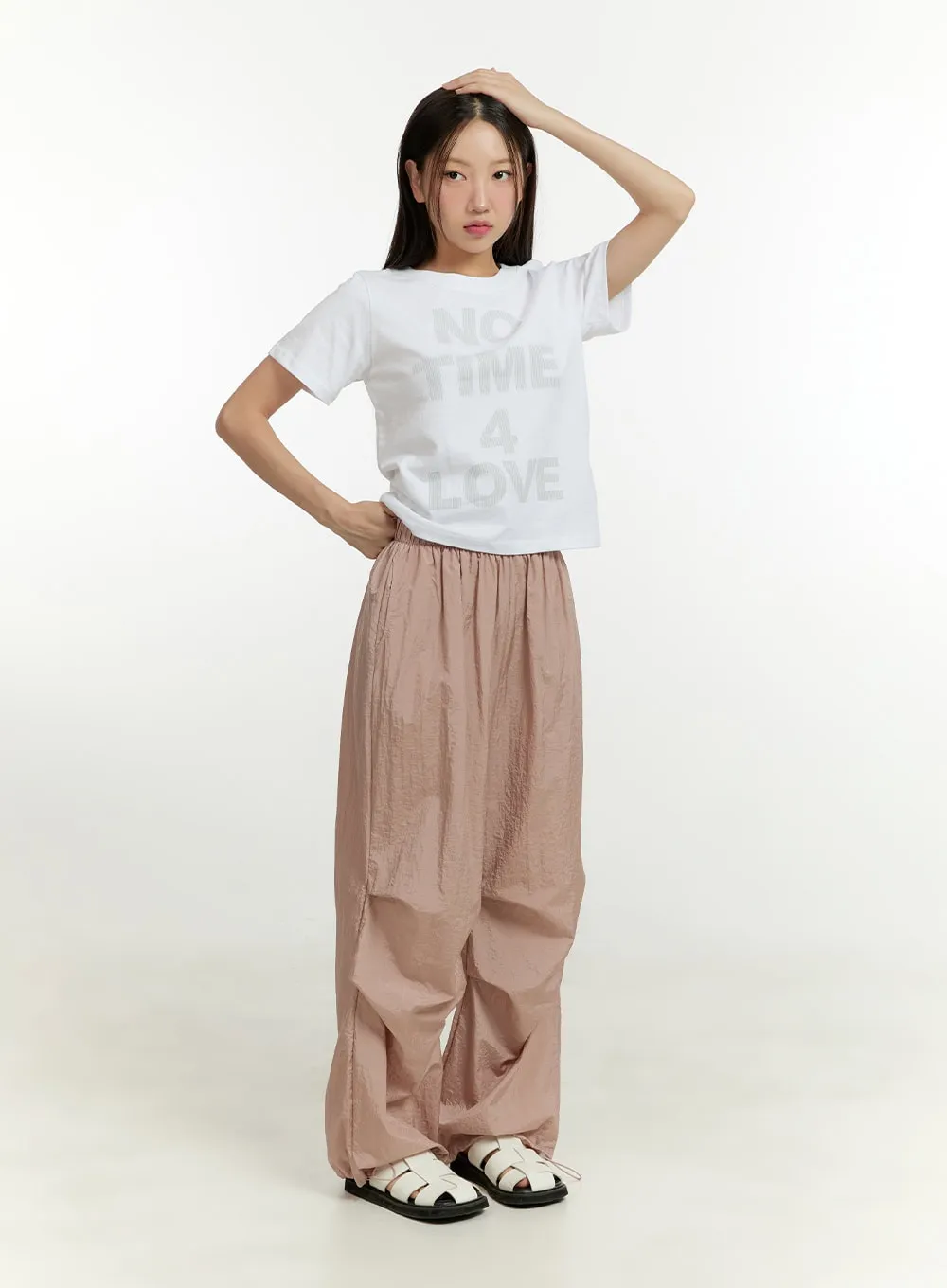 Graphic Lettering Cotton T-Shirt CU426 sold by Lewkin product image thumbnail 2