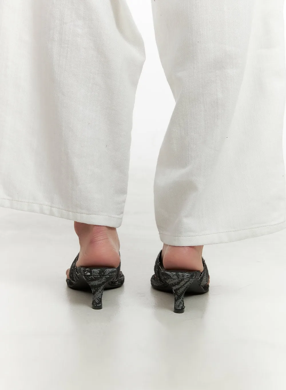 Denim Heel Sandals CY424 sold by Lewkin product image thumbnail 4