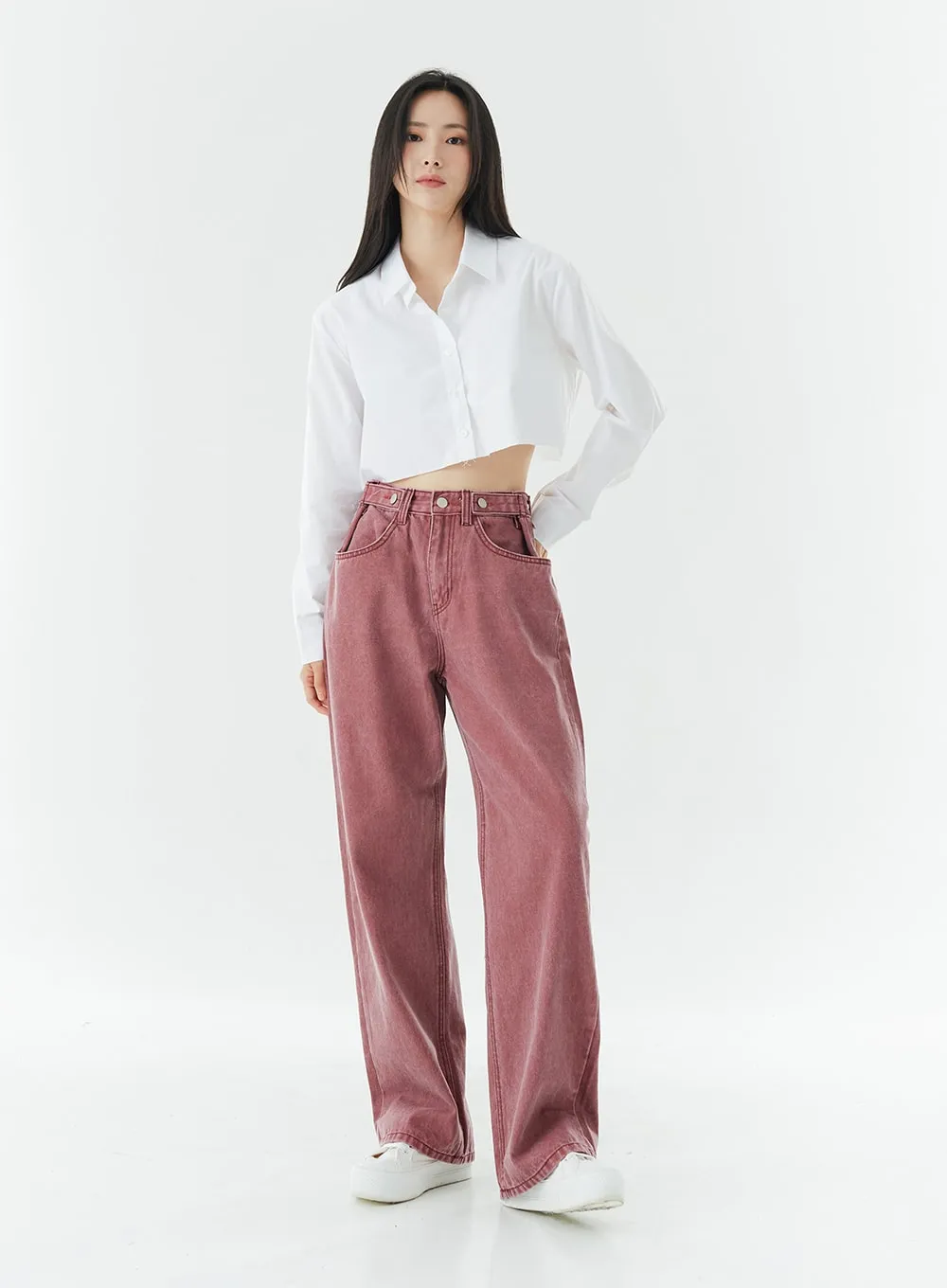 Cutted Basic Crop Shirt OG19 sold by Lewkin product image thumbnail 2