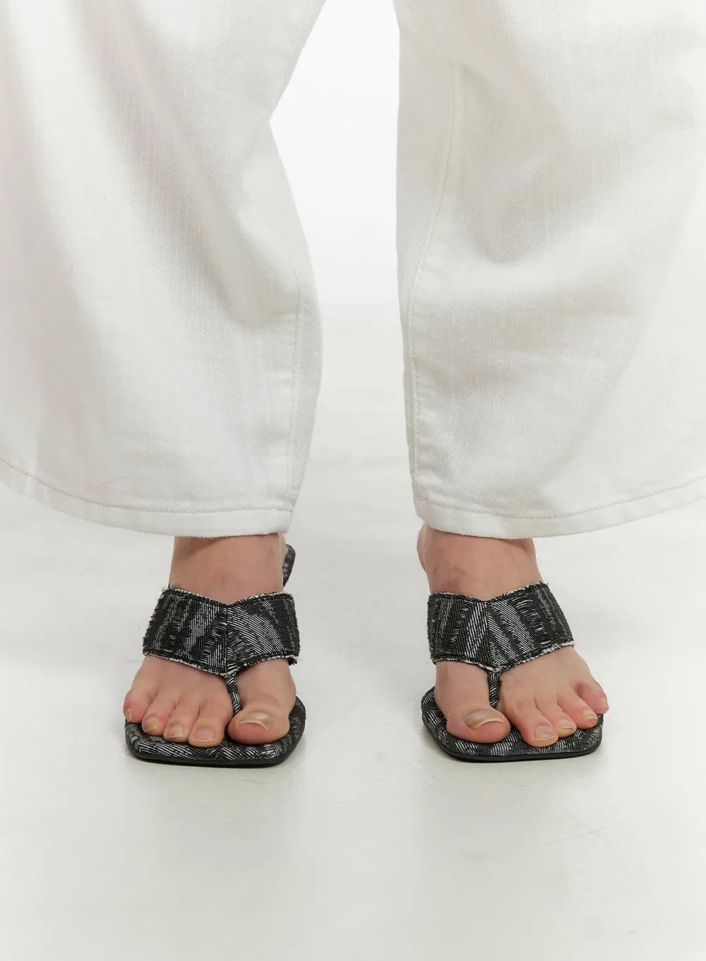 Denim Heel Sandals CY424 sold by Lewkin product image thumbnail 3