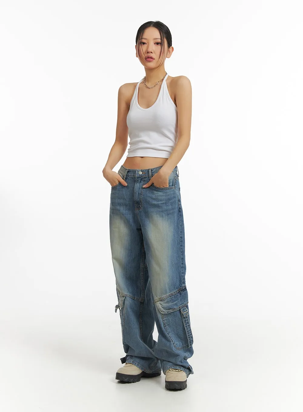 Solid Halter Crop Top CJ425 sold by Lewkin product image thumbnail 4