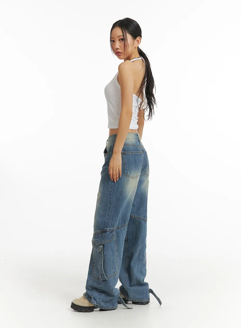 Solid Halter Crop Top CJ425 sold by Lewkin product image thumbnail 3