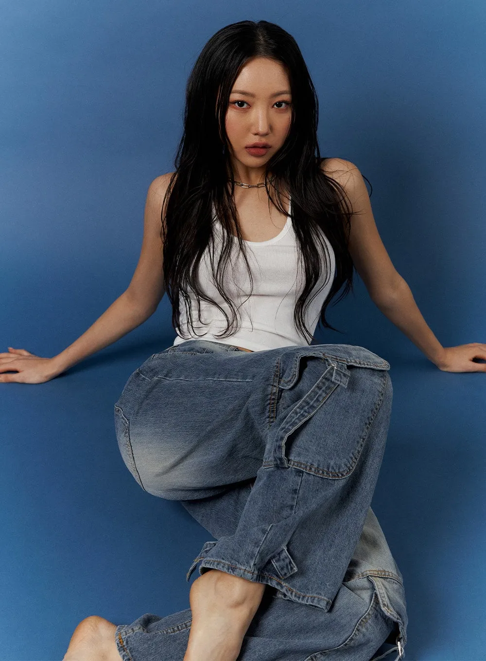 Solid Halter Crop Top CJ425 sold by Lewkin