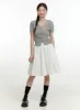 Cargo Chic Cotton Midi Skirt OL424 sold by Lewkin