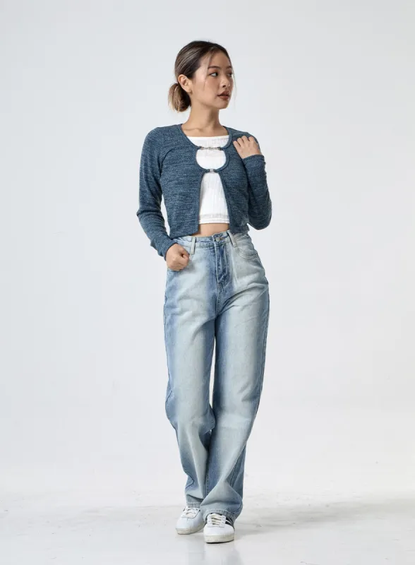 Washed Light Blue Jeans CG25 sold by Lewkin