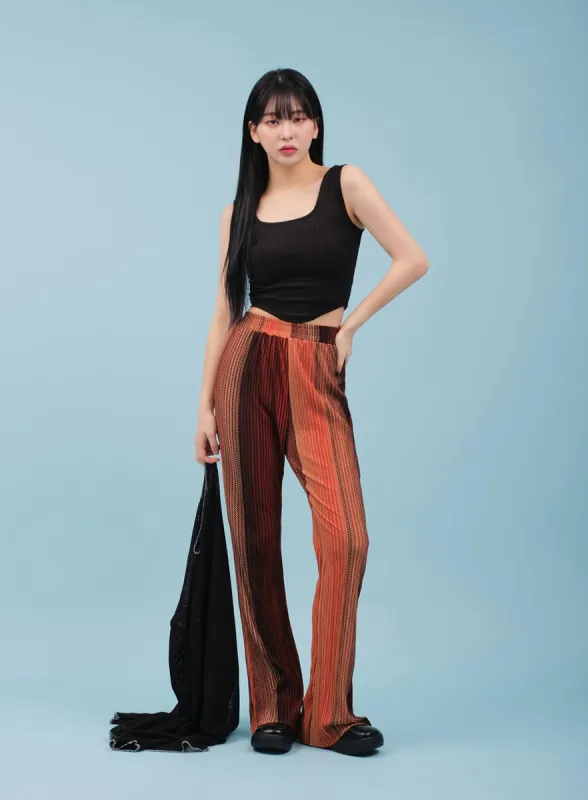 Mixed Pattern Boot Cut Pants CM23 sold by Lewkin