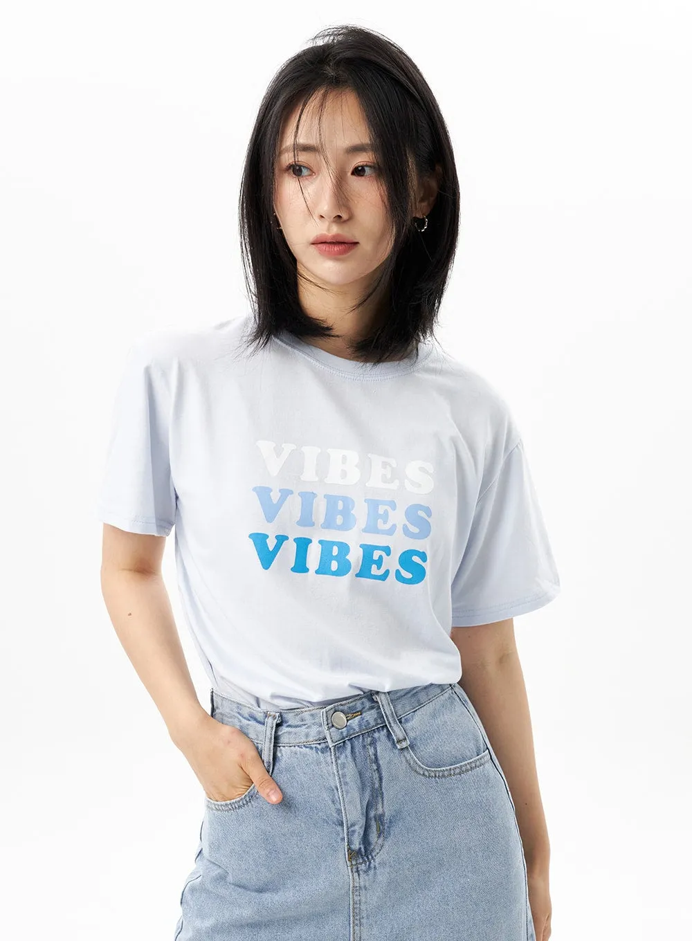 Crewneck Graphic Tee OU313 sold by Lewkin